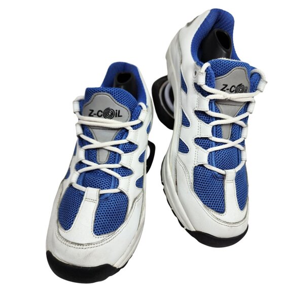 Z-Coil Womens White & Blue Spring Heel Sneakers Size W8 - Picture 3 of 11